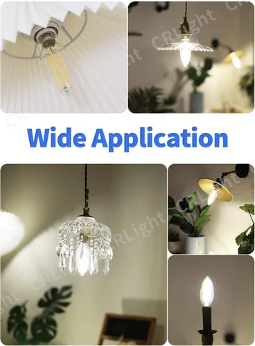 Vista 5 de Dimmable 8W 4000K Neutral White E12 LED Candelabra Bulb, 6 Pack