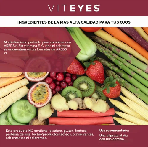 Vista 3 de Viteyes Classic AREDS 2 Suplemento multivitamínico complementario, fórmula multivitamínica integral para AREDS 2 usuarios, 30 cápsulas, cápsulas