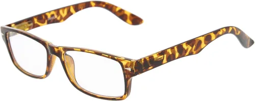 Vista 3 de zeroUV Gafas de ojo de lente transparente con montura rectangular y borde con cuernos de moda casual