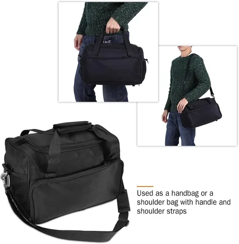 Vista 5 de FILFEEL Bolsa de transporte para peluquería, gran capacidad, equipo de peluquería profesional, herramienta de peluquería, bolsa de mensajero