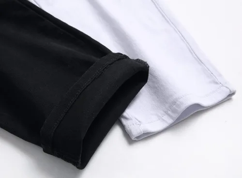 Vista 6 de RXXKKK Jeans Flex de ajuste regular de color de contraste para hombre