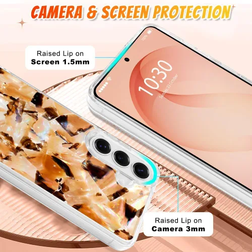 Vista 431 de Bonoma - Funda compatible con Samsung Galaxy S21 Plus, diseño de corazón con purpurina, color rosa Support for MagSafe, Plating Magnetic Case TPU