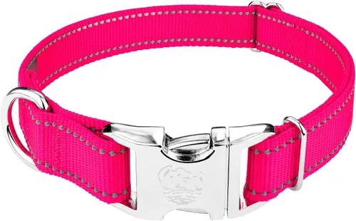 Vista 7 de Country Brook Petz - Collar para perro de nailon reflectante negro de alta calidad, pequeño