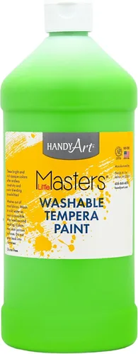 Vista 15 de Handy Art Little Masters - Pintura lavable, 16 onzas, color negro Bright & Mixable, High Opacity, Washable Colors for Classroom, Students, Kids