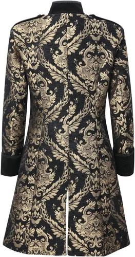 Vista 2 de Chaqueta vintage steampunk para hombre, estilo gótico, victoriano, uniforme