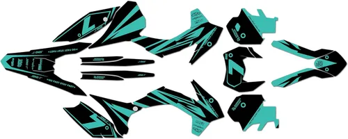 Vista 9 de Kit de gráficos para KTM 250XCF-W Y 350XCF-W (2014-2015) Bold Series Cyan 16 Mil - Adhesivos para motocicleta Dirt Pit Bike Motocicleta, accesorios