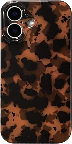 Vista 15 de Funda Compatible con iPhone 11, Caparazón de Tortuga Marrón Ámbar con Estampado de Leopardo Cubierta Retro Chic Elegante Clásica Linda Protectora