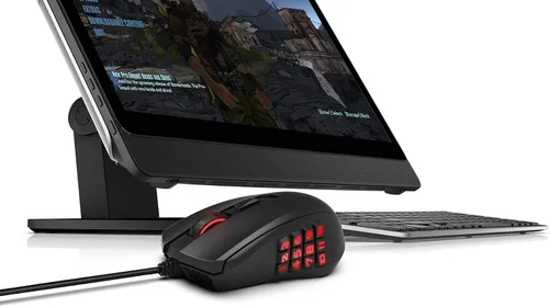 Vista 6 de Tienda Basics Mouse para juegos profesionales con sensor óptico de 12,000 DPI, 12 botones programables, LED RGB retroiluminado, color negro
