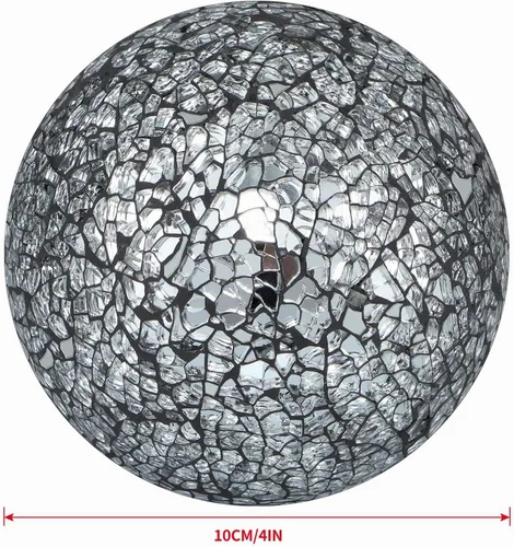 Vista 3 de MDLUU Orbes decorativos de 4 pulgadas, bolas de esfera de mosaico, bolas de centro de mesa para cuencos, jarrones, decoración de mesa de comedor