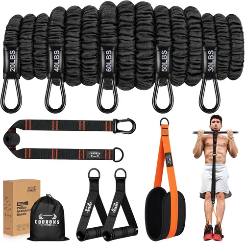 Vista 9 de Resistance Bands, Exercise Bands, Resistance Bands for Working Out, Pull Up Assistance Bands, Work Out Bands with Handles for Men and Women Fitness