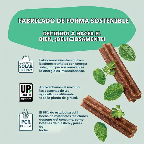 Vista 6 de Shameless Pets Mighty Mint Minis - Masticables dentales para perros, golosinas saludables para limpieza de dientes y aliento fresco, sin granos