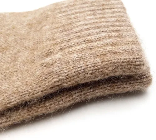 Vista 4 de iMongol - Guantes de lana pura para hombre medio dedos guantes sin dedos para mujeres y hombres
