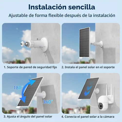 Vista 5 de Paquete de 2 paneles solares de 9 W, impermeable IP65, cargador de alta eficiencia con cable USB-C de 10 pies y adaptador micro USB, funciona