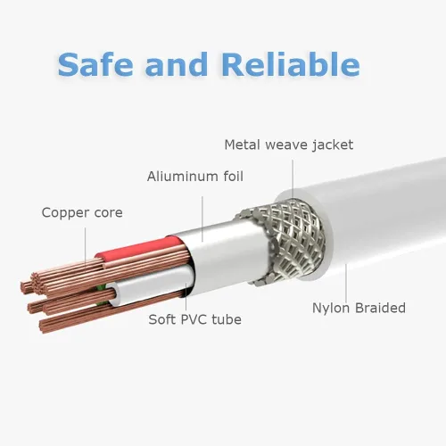 Vista 5 de COSOOS 2 cables cortos USB-C a iPhone, cable de alimentación de sincronización de carga rápida trenzado de nailon de 10 pulgadas/10.2 in, compatible