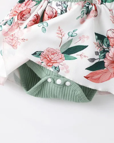 Vista 5 de Renotemy Mameluco de manga corta para bebé recién nacido, ropa de bebé niña