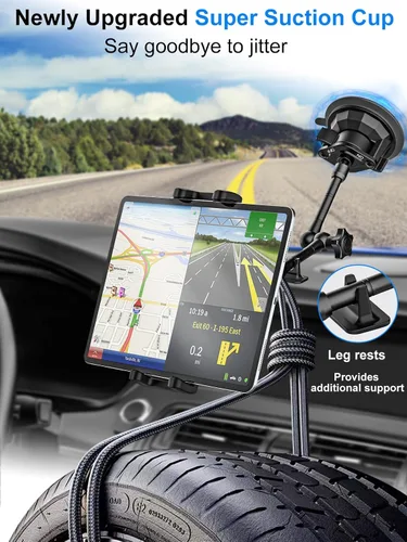 Vista 5 de Soporte para tablet para automóvil, soporte antivibraciones para techo corredizo para camioneta, automóvil, camioneta, camioneta, soporte de metal