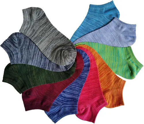Vista 4 de Tipi Toe Women's 20 Pairs Colorful Patterned Low CutNo Show Socks