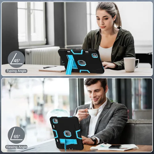 Vista 5 de TSQQST Funda para iPad Pro de 11 pulgadas Funda M4 5ª generación 2024, iPad Pro 11 Funda con soporte para lápiz + soporte, funda protectora