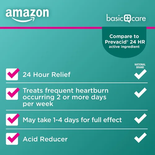 Vista 3 de Amazon Basic Care Lansoprazol - Tabletas de liberación retardada de desintegración oral de 15 mg, pastillas reductoras de ácido, sabor a fresa, 42