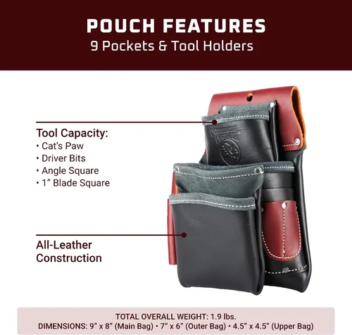 Vista 3 de Occidental Leather 3 Pouch Pro Fastener Bag