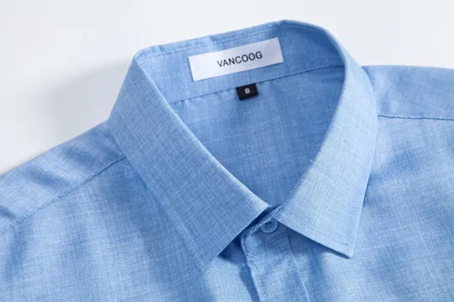 Vista 3 de Camisas de manga larga para hombre, casuales, elegantes y elegantes