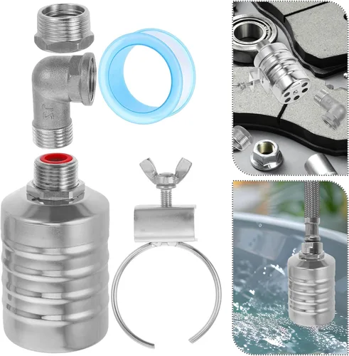 Vista 9 de Válvula de control de nivel de agua automática de acero inoxidable Nivelador de piscina Llenador automático Válvula de flotador sin electricidad