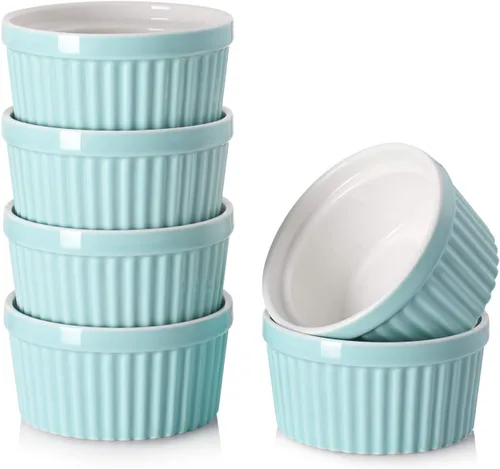 Vista 13 de DOWAN Cuencos para inmersión de 1.5 onzas, mini ramequines, pequeños platos de porcelana Ramekin, tazas de postre pequeños cuencos para condimentos