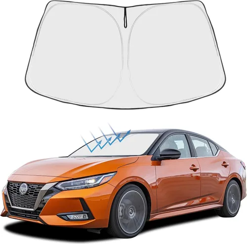 Vista 33 de Proadsy Parasol para parabrisas Rivian R1S 2022-2025 2026 de 4 capas plegable, protector de parasol frontal que bloquea los rayos UV, mantiene