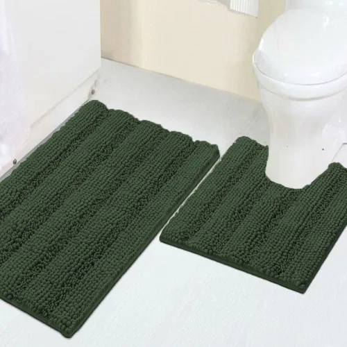 Vista 162 de Turquoize Alfombra de baño de chenilla de lujo para baño, extra absorbente, alfombra de ducha de microfibra antideslizante para baño, alfombra Aqua