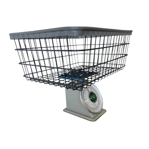 Vista 2 de Newhouse Specialty - Báscula analógica para lavandería de 40 libras. Capacidad no legal para el comercio. Cesta de abrigo en polvo resistente.
