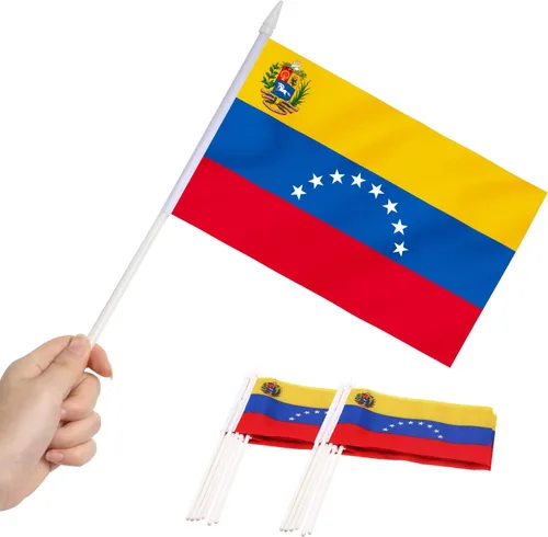 Vista 20 de Anley Mini bandera de Armenia - Paquete de 12 banderas armenias pequeñas en miniatura de mano en barra, resistentes a la decoloración