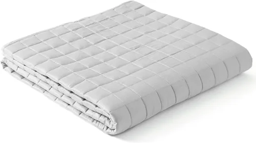 Vista 19 de YnM Manta con peso refrescante para adultos, manta pesada de 10 libras para una persona de 90 libras, perfecta para personas que duermen con calor