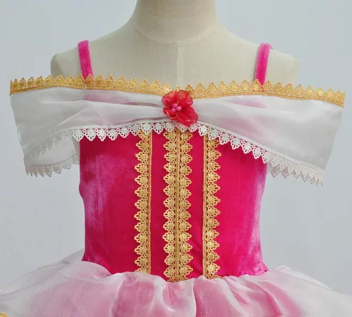 Vista 5 de Disfraz de princesa Cenicienta para niñas vestido de fiesta de cumpleaños Halloween