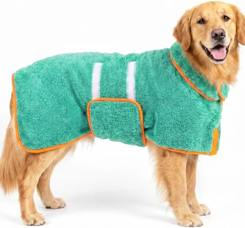 Vista 50 de Bienbee Albornoz para perro, súper absorbente para perros pequeños a Negro