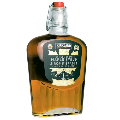 Vista 3 de Kirkland Signature - Jarabe de arce orgánico 100% puro, grado A de Canadá, botella de 26 onzas líquidas (importado de Canadá)