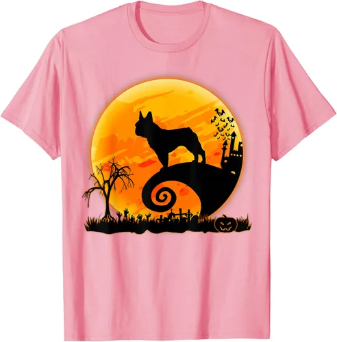 Vista 110 de Camiseta divertida de disfraz de Halloween para perro y luna de Bulldog francés, Negro, S