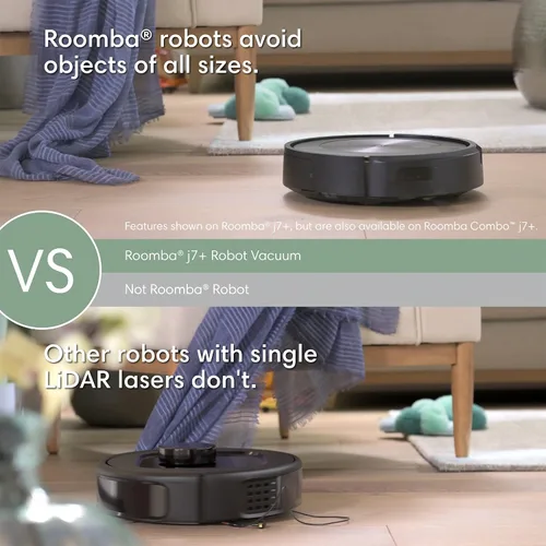 Vista 7 de Reacondicionado iRobot Roomba Combo J7+ Emparejado con Alexa o Asistente de Google - Aspiradora Robot y Mopa Asistencia técnica de Alexa y Google