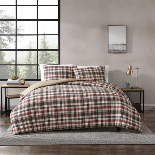Vista 21 de Eddie Bauer - Juego de funda de edredón tamaño individual, juego de ropa de cama reversible con funda a juego, peso medio, artículos esenciales