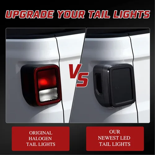 Vista 2 de BUNKER INDUST Luces traseras LED ahumadas para Jeep Gladiator 2020-2025, luces traseras JT, luces traseras traseras, luz de freno, luz direccional