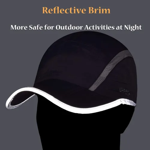 Vista 28 de ELLEWIN Gorra de béisbol unisex UPF 50 sin estructura, con pico grande y plegable