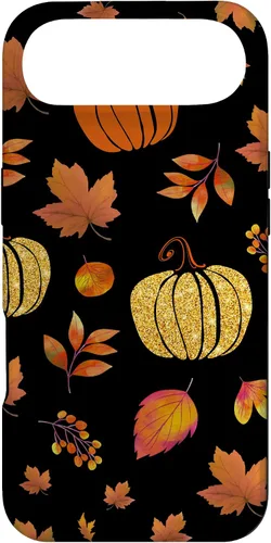 Vista 27 de Fall Leaves and Pumpkins Pattern Halloween Autumn Case for iPhone 17