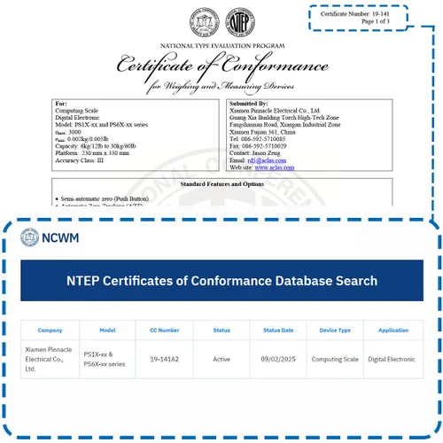Vista 3 de ACLAS Báscula de computación de precio digital NTEP certificada legal para el comercio 30 libras 0.01 libras Báscula comercial al por menor