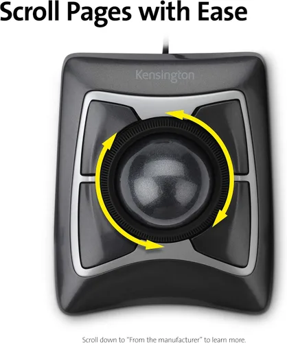 Vista 5 de Kensington Expert mouse con rueda de desplazamiento, Negro Plata