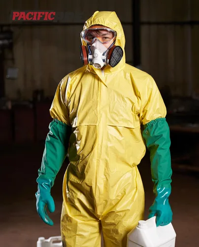 Vista 7 de PACIFIC PPE Guantes de goma resistentes a productos químicos de 26 pulgadas, PVC reutilizables, resistentes al agua con forro de algodón