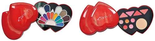 Vista 3 de Kit de color rojo de doble corazón Glamour Girl de maquillaje de Cameo