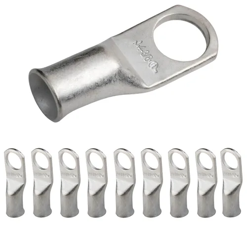 Vista 102 de SELTERM 5 piezas terminales de cable de cobre estañado 1/0 AWG perno de 1/2", extremos de cable de batería, terminales de anillo, conectores