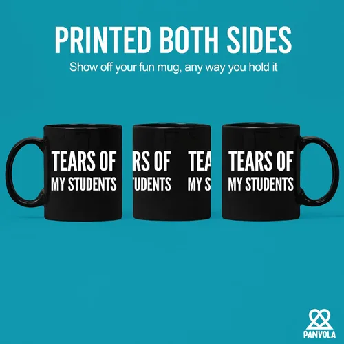 Vista 3 de Taza de café de cerámica con diseño de lágrimas de mis estudiantes, regalo de graduación para profesor instructor de física, química, cálculo, Negro