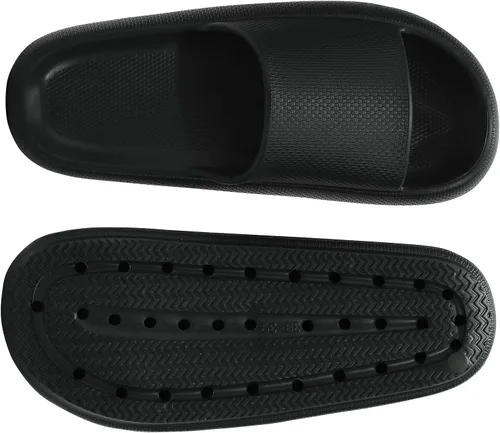 Vista 7 de welltree Sandalias antideslizantes para mujeres y hombres, sandalias antideslizantes para baño y ducha, suela gruesa suave para interiores