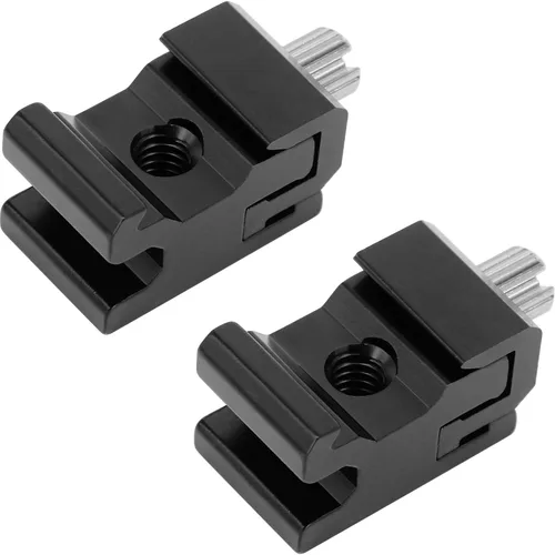 Vista 7 de Soporte de zapata caliente para cámara a adaptador de tornillo trípode de 1/4"-20, soporte de zapata flash para equipo de cámara DSLR (paquete de 4)