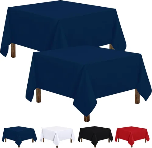 Vista 58 de Utopia Kitchen Mantel rectangular, 1 paquete, mantel lavable a máquina, mantel de poliéster para comedor, fiestas de bufé, pícnics, eventos, bodas